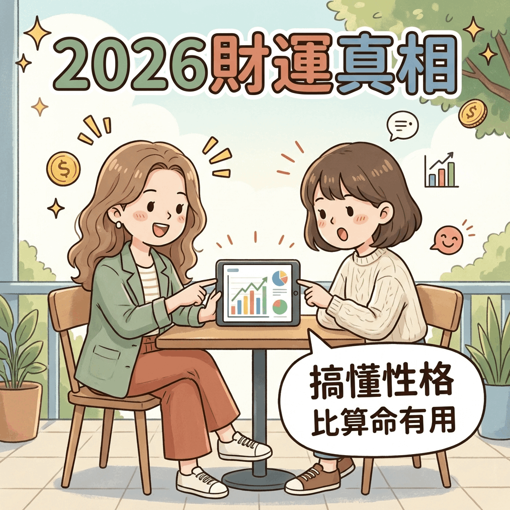 2026 財運 測驗 分析火馬年 MBTI 金錢性格與理財策略示意圖
