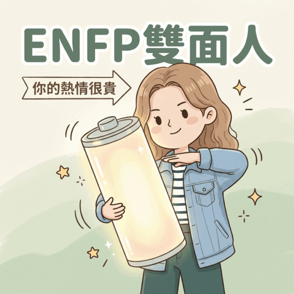 ENFP雙面人能量運作解析,快樂小狗與憂鬱內在的切換機制示意圖