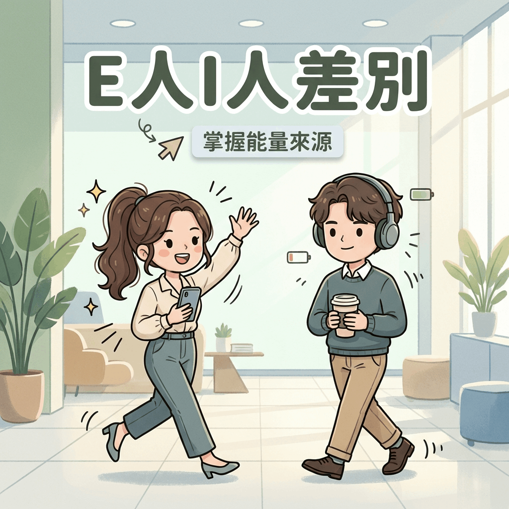 E人I人差別與能量來源多巴胺機制分析對比圖表