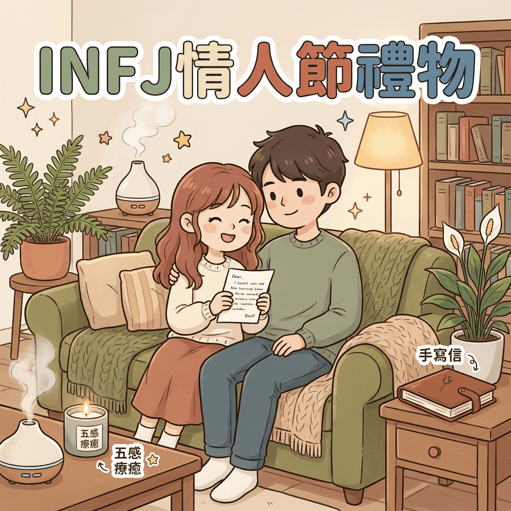 INFJ情人節禮物推薦清單,包含香氛、耳機與手寫信,展現對INFJ內心世界的理解與呵護。